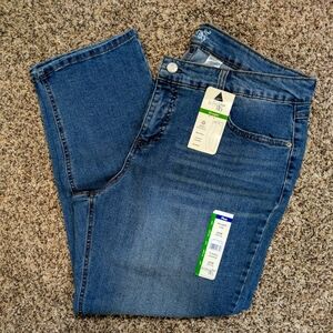 NWT Straight Leg Tummy Control Blue Hue High Rise Jeans in Blue Womens Sz 18WP